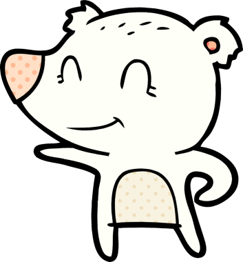 Bir insan tarafından çizilmiş kutup ayısı karikatürü