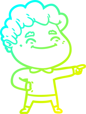 Bir insan tarafından çizilmiş karikatür cana yakın bir adamın çizimi.