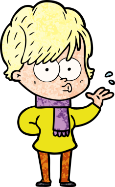 Bir insan tarafından çizilmiş karikatür kadın.