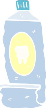 Bir insan tarafından çizilmiş düz renk çizim diş macunu