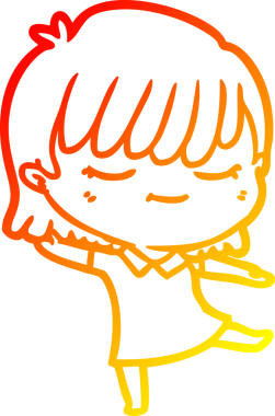 Bir insan tarafından çizilmiş bir karikatür kadın çizimi