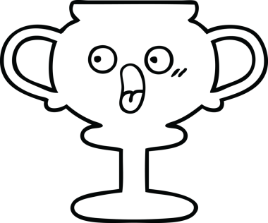 Bir insan tarafından çizilmiş bir kupanın çizgi çizimi