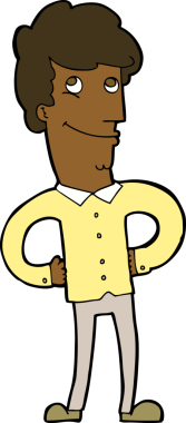 Bir insan tarafından çizilmiş mutlu bir adam.