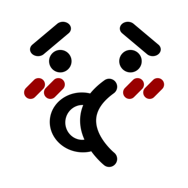 Bir insan tarafından çizilmiş gergin, konuşan yüz simgesi