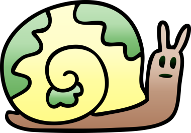 bir insan tarafından çizilmiş gölgelenmiş garip karikatür salyangozu