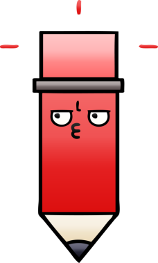 Bir insan tarafından çizilmiş bir kalemin gölgelenmiş karikatürü