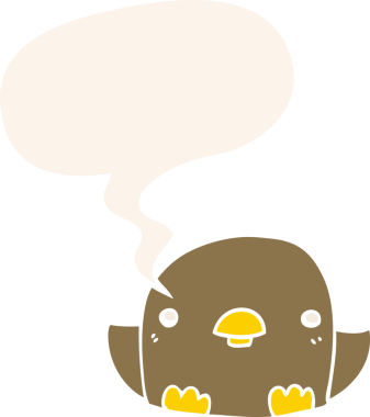 Bir insan tarafından çizilmiş eski moda konuşma balonlu karikatür hatunu.