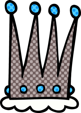 Bir insan tarafından çizilmiş karalama tacı.