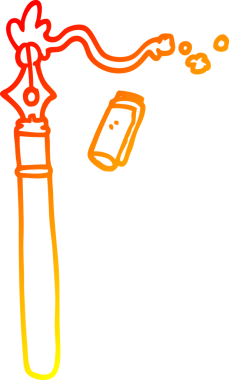 Bir insan tarafından çizilmiş olan çizgi film dolmakalemi.