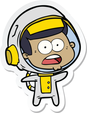 Bir insan tarafından çizilen bir karikatür çıkartması astronotu şaşırttı.