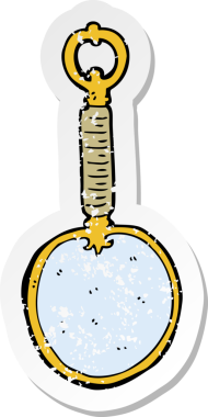 Bir insan tarafından çizilmiş karikatür aynasının gerilimli yapıştırması.