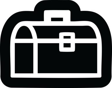 bir insan tarafından çizilmiş araç kutusu simgesi