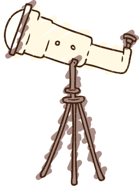 Bir insan tarafından çizilen Teleskop Tebeşiri