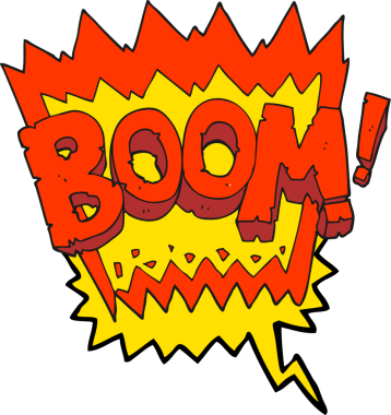 Bir insan tarafından çizilmiş serbest konuşma balonu çizgi film patlama sembolü