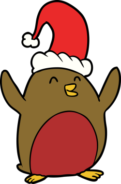 Bir insan tarafından çizilmiş robin çizgi filmi.