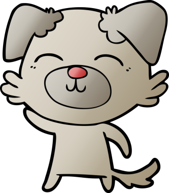 Bir insan tarafından çizilmiş çizgi film köpeği.