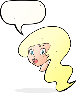 Bir insan tarafından çizilmiş güzel bir kadın yüzü.