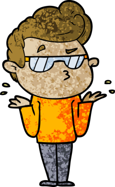 Bir insan tarafından çizilmiş havalı bir çizgi film.