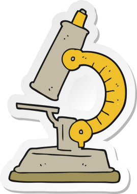 Bir insan tarafından çizilmiş mikroskop etiketi.