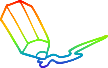 gökkuşağı gradyan çizgi çizimi bir insan tarafından çizilmiş bir karikatür kalem