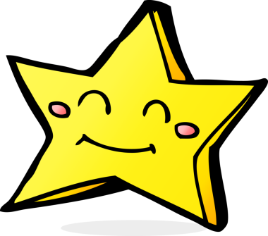 bir insan tarafından çizilmiş mutlu bir yıldız karakteri