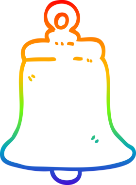 gökkuşağı gradyan çizgi çizimi bir insan tarafından çizilmiş bir karikatür zil