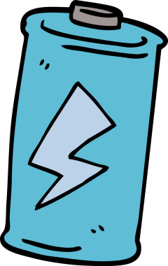 Bir insan tarafından çizilmiş karalama bataryası.