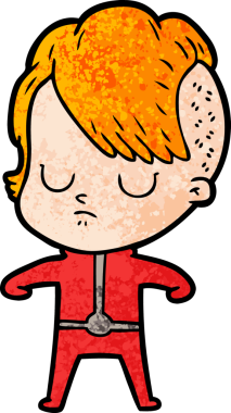 Bir insan tarafından çizilmiş karikatür kadın.