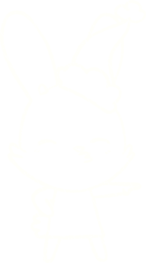 Bir insan tarafından çizilen Noel Tavşanı Tebeşiri