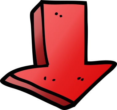 Bir insan tarafından çizilmiş karalama oku.