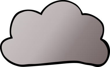 Bir insan tarafından çizilmiş karalama hava bulutu.