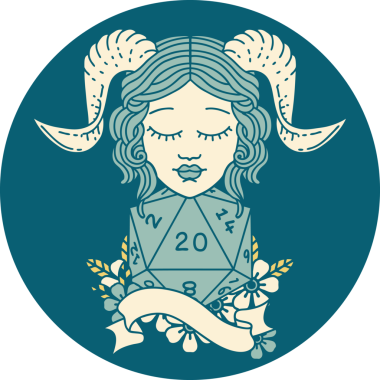 Retro Dövme Biçimi Bir insan tarafından çizilmiş doğal yirmi zar atışıyla düzenleme