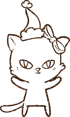 Noel Kedi Kömürü Bir insan tarafından çizilmiş