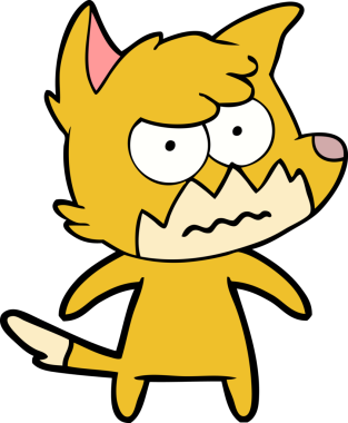 Bir insan tarafından çizilmiş bir tilki.