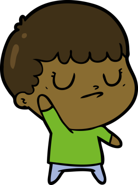 Bir insan tarafından çizilmiş huysuz çocuk çizgi filmi.