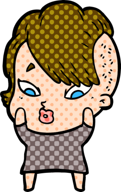 Bir insan tarafından çizilmiş bir karikatür.