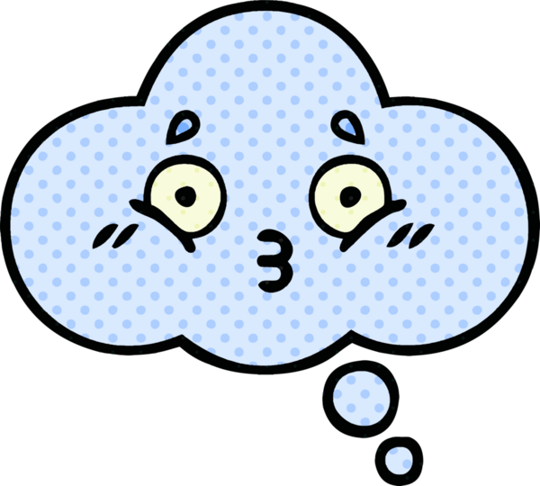 Bir insan tarafından çizilmiş bir düşünce baloncuğunun çizgi roman tarzı