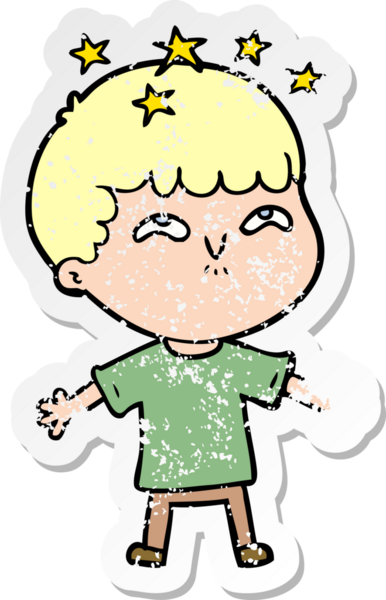 Bir çizgi filmin sıkıntılı çıkartması Bir insan tarafından çizilmiş hayret verici bir çocuk