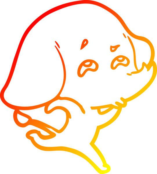 Bir insan tarafından çizilmiş bir filin sıcak çizgi çizimi