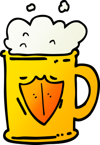 bir insan tarafından çizilmiş vektör gradyan çizim tankardı