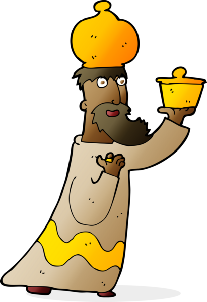 Bir insan tarafından çizilen üç bilge adamdan biri.