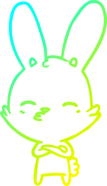 Bir insan tarafından çizilmiş garip bir tavşan çizgi filmi.