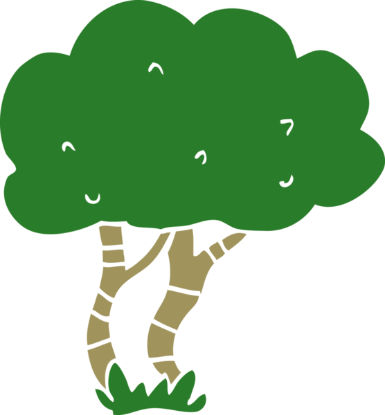 Bir insan tarafından çizilmiş karalama ağacı.