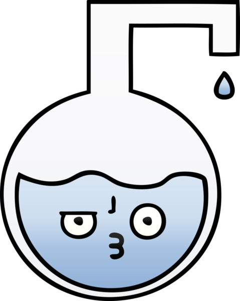 Bir insan tarafından çizilen bilimsel bir deneyin gölgelenmiş karikatürü.