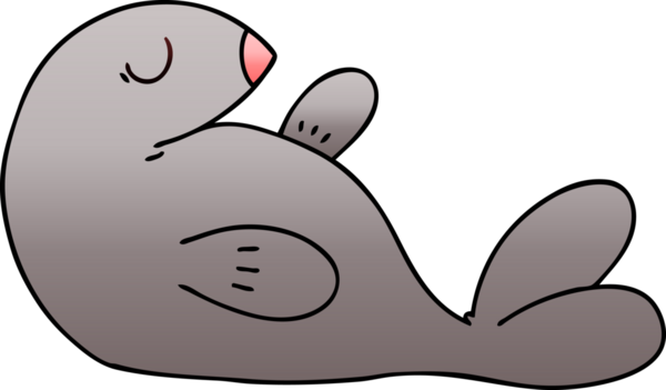 bir insan tarafından çizilmiş gölgelenmiş garip karikatür mührü