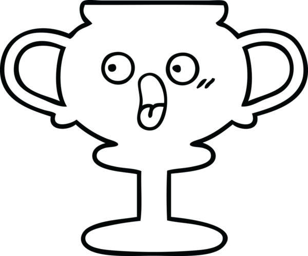 Bir insan tarafından çizilmiş bir kupanın çizgi çizimi