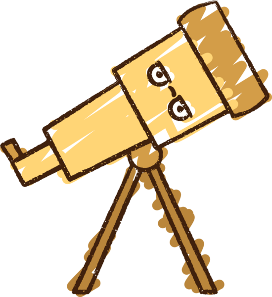 Bir insan tarafından çizilen Teleskop Tebeşiri