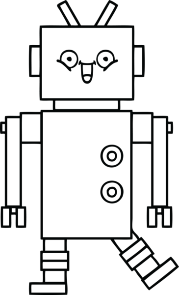 Bir insan tarafından çizilmiş robot çizimi