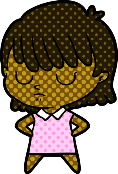 Bir insan tarafından çizilmiş karikatür kadın.