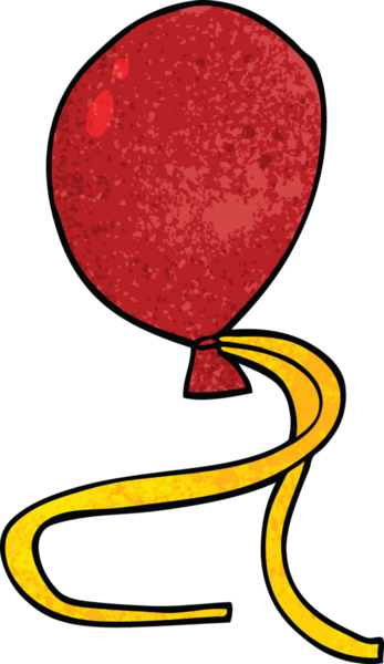 Bir insan tarafından çizilmiş kırmızı balon.
